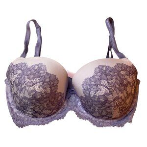 Victoria's Secret Dream Angels Lined Demi 32DDD Lace Purple Underwire